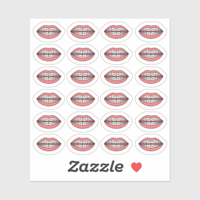 Braces Orthodontist Appointment Dental Care  Sticker (Sheet)