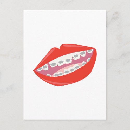 Braces Teeth Postcard