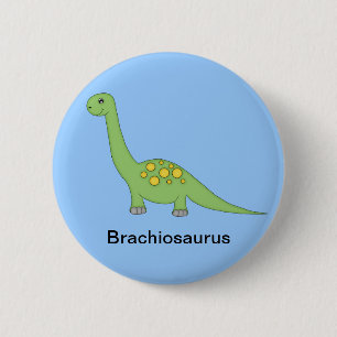Brachiosaurus Dinosaur Button