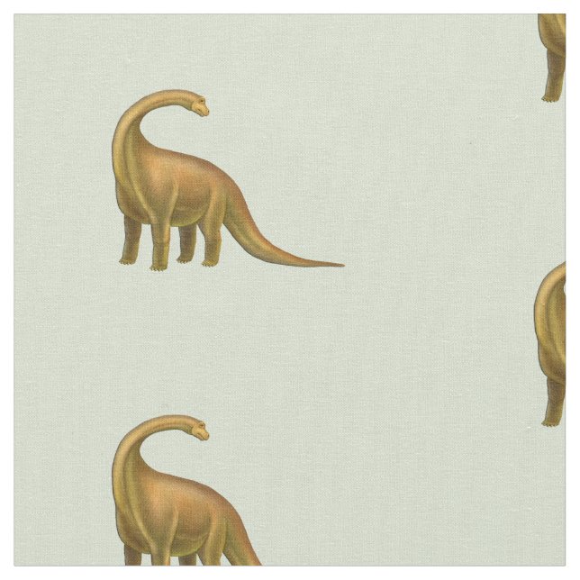 Brachiosaurus Dinosaur Combed Cotton Fabric (Close Up)