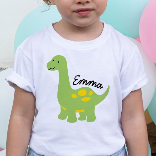 Brachiosaurus Dinosaur Kid Baby Personalize Shirt