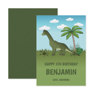 Brachiosaurus Dinosaur Tropical Happy Birthday