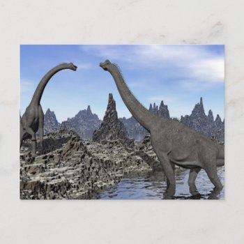Brachiosaurus Dinosaurs - 3d Render Postcard by Elenarts_PaleoArts at Zazzle