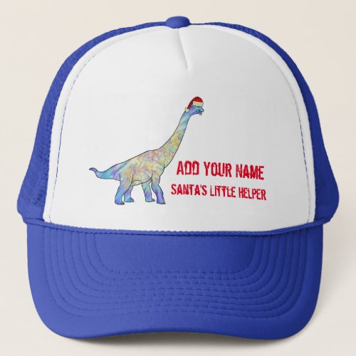 Brachiosaurus Santa Colourful Dinosaur Funny Quote Trucker Hat
