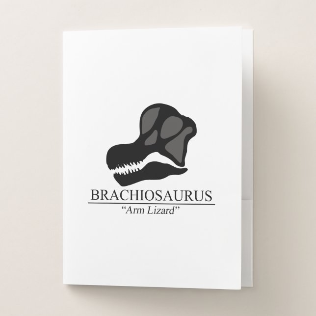 Brachiosaurus Skull Pocket Folder (Front)