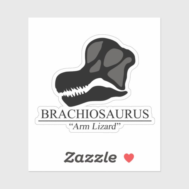 Brachiosaurus Skull Sticker (Sheet)