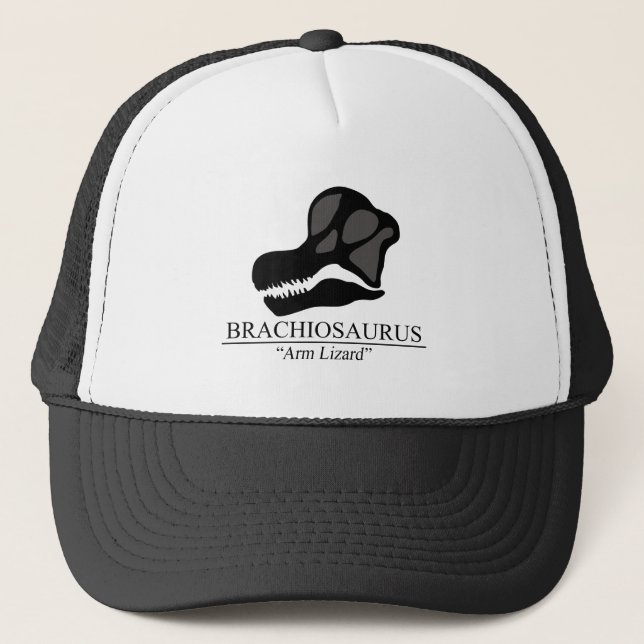 Brachiosaurus Skull Trucker Hat (Front)
