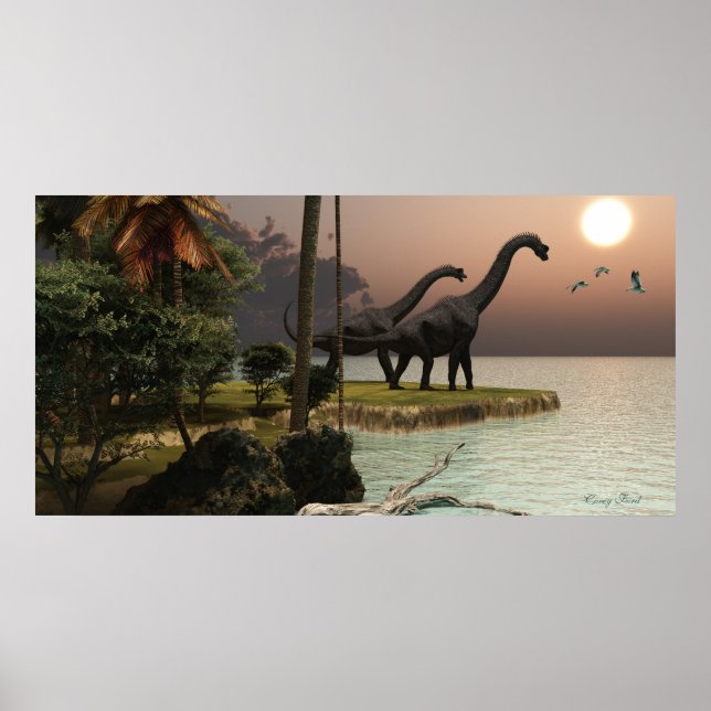 Brachiosaurus Sunset Print (Front)