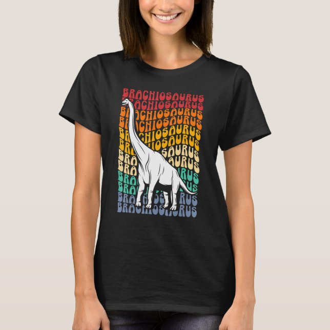 Brachiousaurus Dinosaur Future Paleontologist Dino T-Shirt (Front)