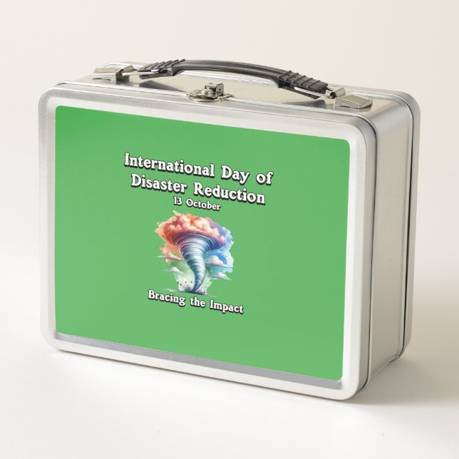 Bracing the Impact.  Metal Lunch Box (Front)