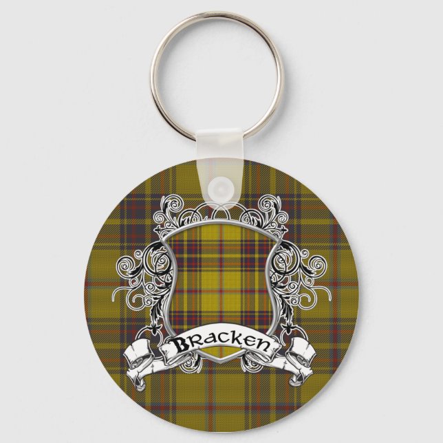 Bracken Tartan Shield Keychain (Front)