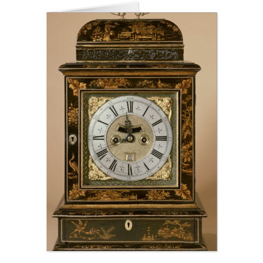 Bracket clock, movement by James Boyce, c.1705 Cards (Front)