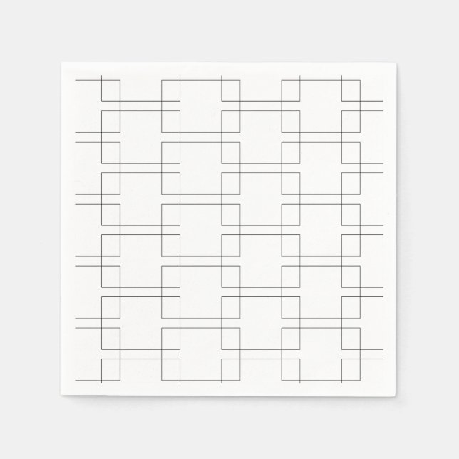 Bracket Elimination Tournament Sports Geometric Napkins (Front)