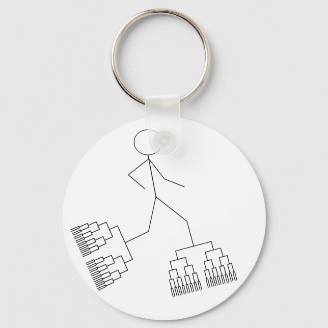 Bracket Man Keychain (Front)