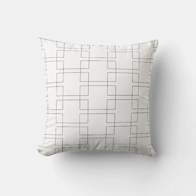 Bracket March Basketball Tournament Pattern Throw Pillow (Front)