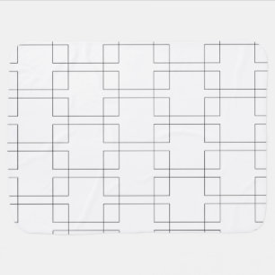 Bracket Pattern March Basketball Fan Tournament Baby Blanket