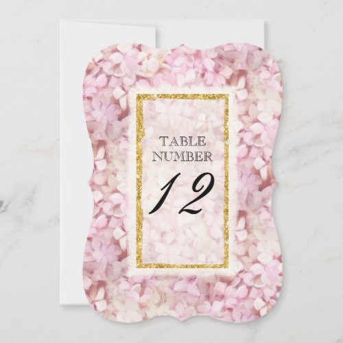 Bracket Reception Table Number Elegant Floral Gold