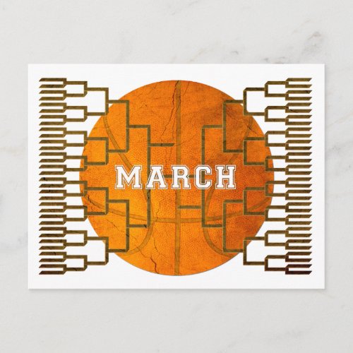 Bracketology March Basketball Awesomeness Postcard