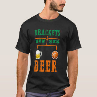 Brackets And Beer March Basketball College Madness T-Shirt