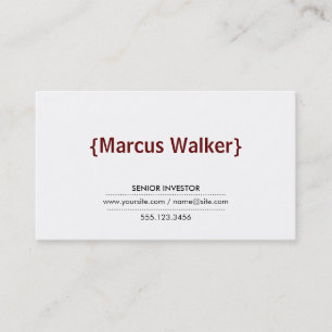 Brackets Crimson Red Business Card