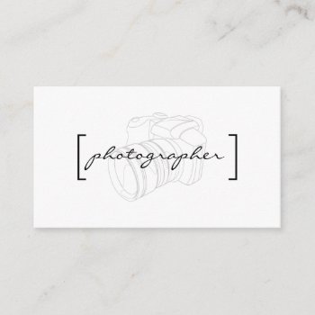 Brackets / Photographer Business Card by lovely_businesscards at Zazzle
