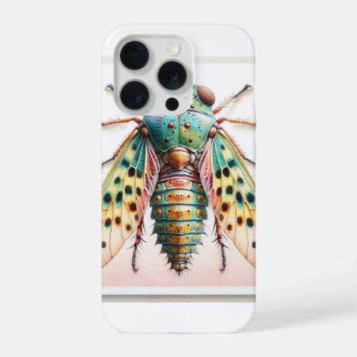 Braconid Insect Dorsal View in Watercolor and Ink  iPhone 15 Pro Case