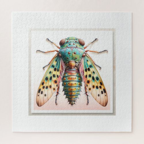Braconid Insect Dorsal View in Watercolor and Ink  Jigsaw Puzzle