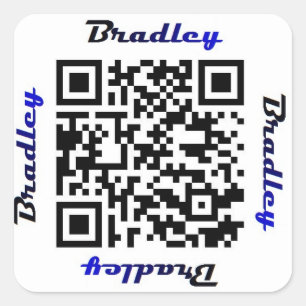 Brad (Bradley) QR Code Personalized NAME Sticker