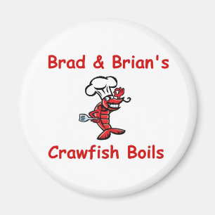 Brad & Brian's Crawfish Boils refrigerator magnet
