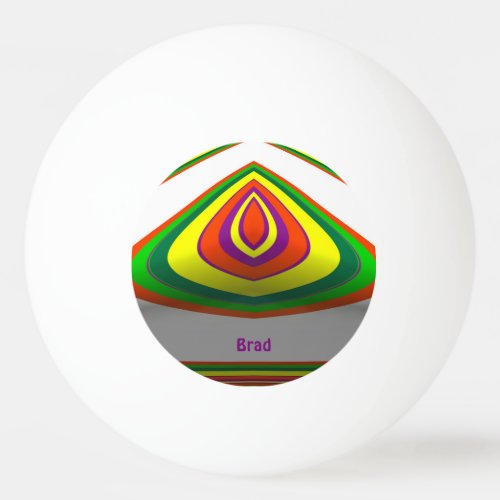 BRAD  Easily Recognised  Multicolour   Ping Pong Ball