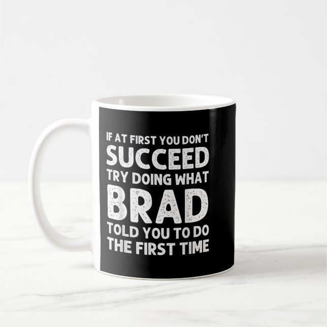 BRAD Gift Name Personalized Birthday Funny Christm Coffee Mug (Left)