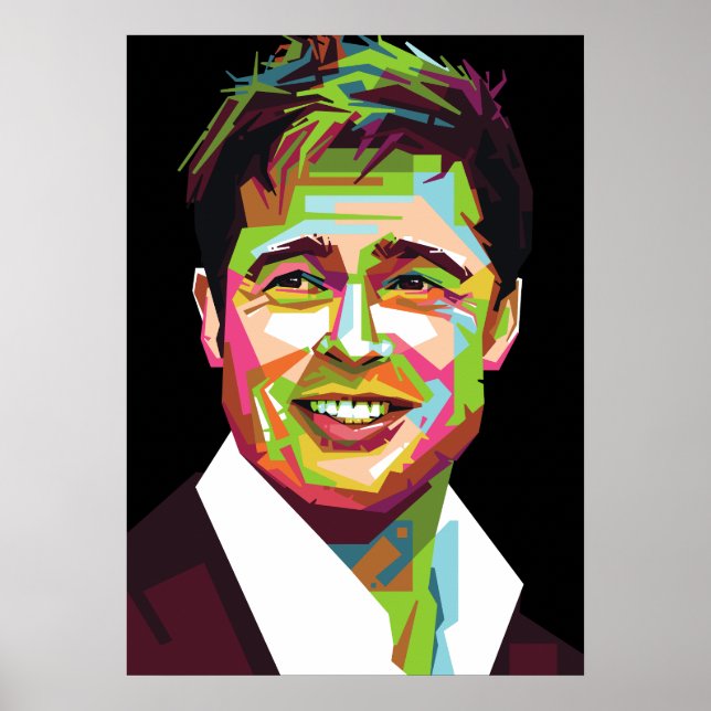 Brad pitt wpap art poster (Front)