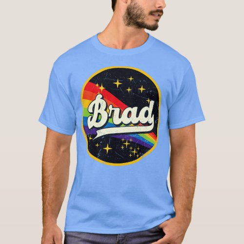 Brad Rainbow In Space Vintage GrungeStyle T_Shirt