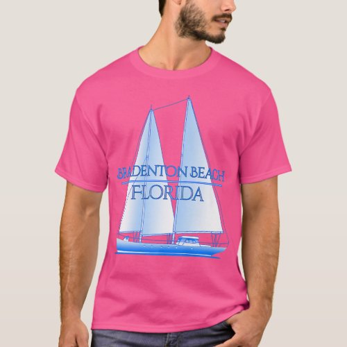 Bradenton Beach Florida Coastal Nautical Sailing S T_Shirt