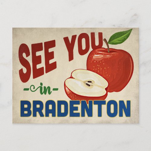 Bradenton Florida Apple _ Vintage Travel Postcard