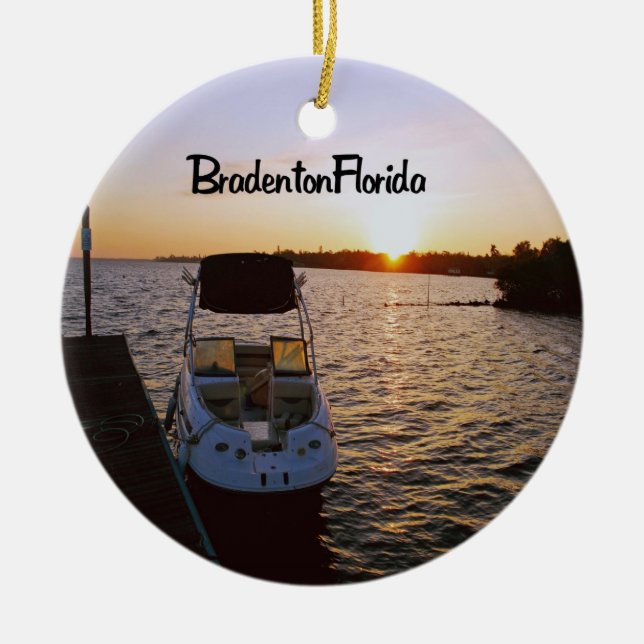 Bradenton Florida Ceramic Ornament (Front)