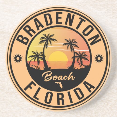 Bradenton Florida Souvenir Beach Vintage Travel Coaster