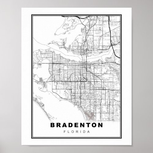 Bradenton Map Poster