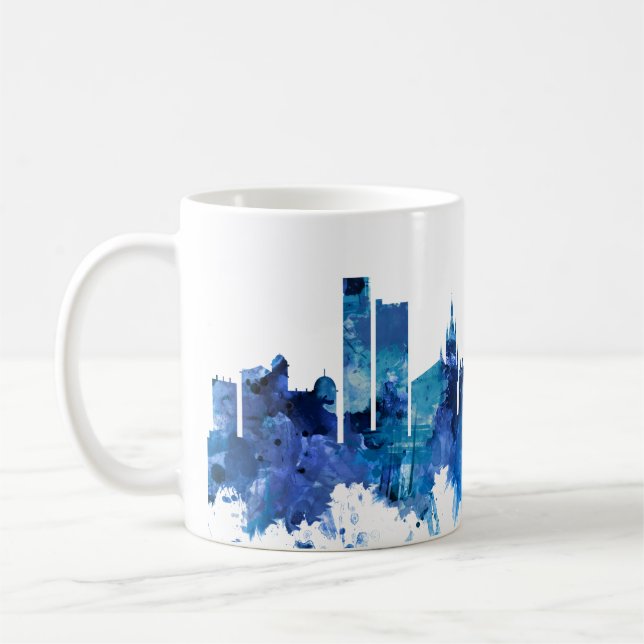 Bradford England Skyline Blue Coffee Mug (Left)