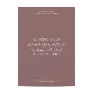 Bradford Modern Photo and Typography Wedding Invitation