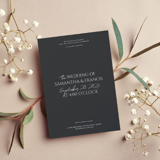 Bradford Modern Photo and Typography Wedding Invitation