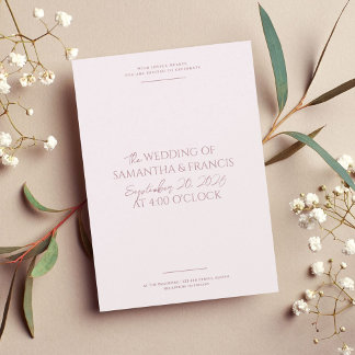 Bradford Modern Photo and Typography Wedding Invitation