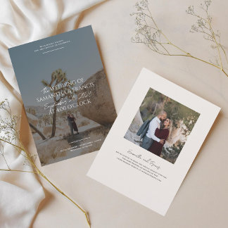 Bradford Modern Photo and Typography Wedding Invitation