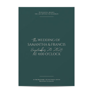 Bradford Modern Photo and Typography Wedding Invitation