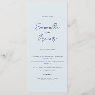 Bradford Modern Wedding Program