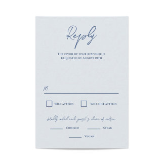 Bradford Modern Wedding RSVP Card