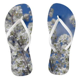 Bradford Pear Blooms Flip Flops
