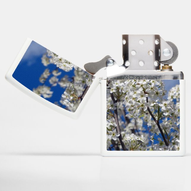 Bradford Pear Blooms Zippo Lighter (Opened)