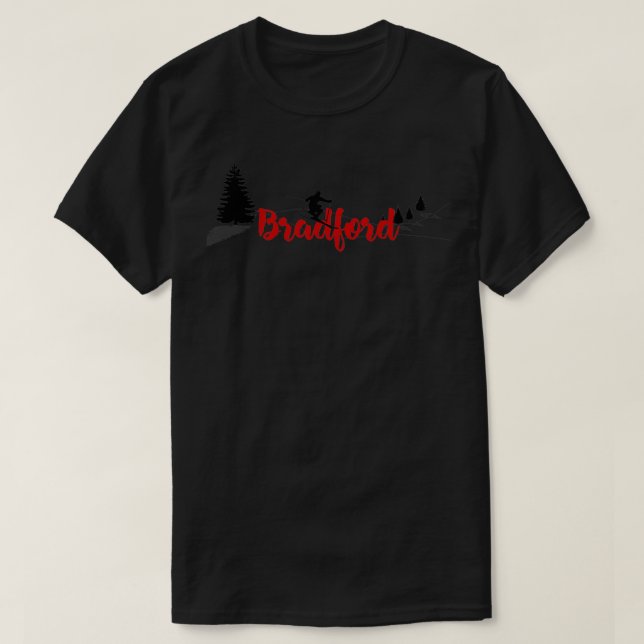 Bradford Ski Long T-Shirt (Design Front)