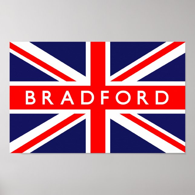 Bradford UK Flag Poster (Front)